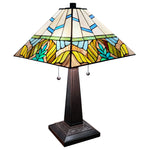 Amora Lighting AM304TL14B Tiffany Style Multi Color Mission Table Lamp 22" Tall