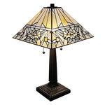Amora Lighting AM308TL14B Tiffany Style Table Lamp Banker Mission 22" Tall