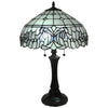 Amora Lighting AM315TL16 Tiffany Style White Table Lamp 18" Tall