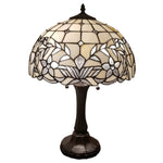 Amora Lighting AM331TL16 Tiffany Style White Table Lamp 23" Tall