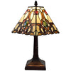Amora Lighting AM338TL08 Tiffany Style Geometric Mini Table Lamp 15" Tall