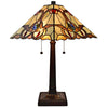Amora Lighting AM341TL14 Tiffany Style Geometric Mission Table Lamp 23" Tall