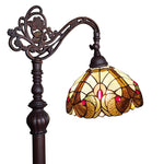 Amora Lighting AM344FL12 Tiffany Style Geometric Reading Lamp 62" Tall