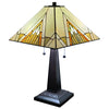 Amora Lighting AM348TL14 Tiffany Style Mission Table Lamp 23" Tall