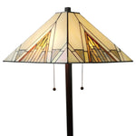 Amora Lighting AM351FL17 Tiffany Style Mission Standing Floor Lamp 62" Tall