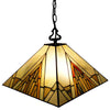 Amora Lighting AM359HL14 Tiffany Style Mission 2-light Hanging Lamp 54" High