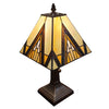 Amora Lighting AM364TL08 Tiffany Style Table Lamp Banker Mission 14.5" Tall 