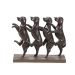 Sagebrook Home Rust Dancing Dogs