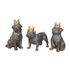 Sagebrook Home 3/Asst Rust Dogs W/ Crowns