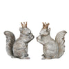 Sagebrook Home 2/Asst Gray Squirrels W/ Crowns