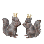 Sagebrook Home 2/Asst Rust Squirrels W/ Crowns