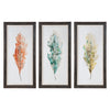 Uttermost 33634 Tricolor Leaves Abstract Art, S/3