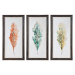 Uttermost 33634 Tricolor Leaves Abstract Art, S/3
