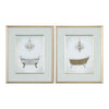 Uttermost 33677 Gilded Bath Prints S/2