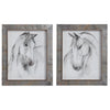 Uttermost 41614 Equestrian Watercolor Framed Prints, S/2