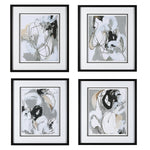 Uttermost 41419 Tangled Threads Abstract Framed Prints, Set of 4