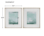 Coastal Patina Modern Framed Prints, Set of 2