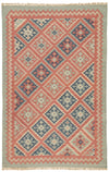 Jaipur Living Ottoman Handmade Geometric Red/ Blue Area Rug
