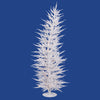 Vickerman 5' White Laser Artificial Christmas Tree Warm White Dura-lit LED