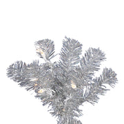 Vickerman 4.5' Silver Pencil Artificial Christmas Tree Warm White Dura-lit LED.