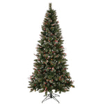 6' Snow Tipped  Berry Artificial Xmas Tree Colored Dura-lit Incandescent Light