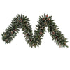 Vickerman B166313 9' Snow Tipped Pine and Berry Artificial Christmas Garland Clear Dura-lit Incandescent Mini Lights