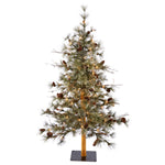 Vickerman B165471LED 7' x 38" Dakota Alpine Artificial Christmas Tree Warm White Dura-lit LED Lights