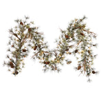 Vickerman B165513 9' Dakota Artificial Christmas Garland Clear Dura-lit Incandescent Mini Lights