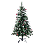Vickerman 4.5' Snow Tipped Pine and Berry Artificial Christmas Tree Unlit