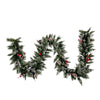 Vickerman B166312 9' Snow Tipped Pine and Berry Artificial Christmas Garland Unlit