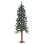 Vickerman B907351LED 5' Natural Bark Alpine Artificial Christmas Tree Warm White Dura-lit LED Lights