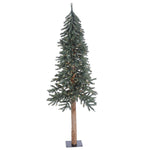 Vickerman B907361LED 6' Natural Bark Alpine Artificial Christmas Tree Warm White Dura-lit LED Lights