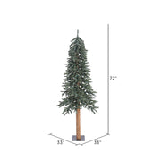 Vickerman B907360 6' Natural Bark Alpine Artificial Christmas Tree Unlit