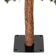 Vickerman B907381LED 2' 3' 4' Natural Bark Alpine Artificial Christmas Tree Set Warm White Dura-lit LED Lights