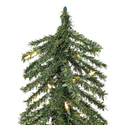 Vickerman B907381LED 2' 3' 4' Natural Bark Alpine Artificial Christmas Tree Set Warm White Dura-lit LED Lights
