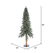 Vickerman B907391LED 8' Natural Bark Alpine Artificial Christmas Tree Warm White Dura-lit LED Lights