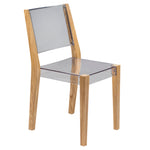 LeisureMod Modern Barker Chair w/ Wooden Frame Clear