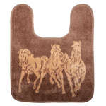 HiEnd Accents Contour Horse Bath Rug,  Dark Tan