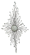 Benzara BM00034 Artistic Metal Wall Decor With Small Mirrors