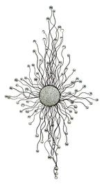 Benzara BM00034 Artistic Metal Wall Decor With Small Mirrors