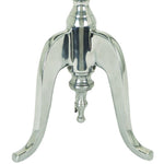 Benzara Traditional Style Aluminum Accent Table With Pedestal Base, Silver