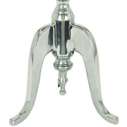 Benzara Traditional Style Aluminum Accent Table With Pedestal Base, Silver