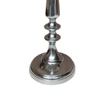 Benzara 21 Inches Handcrafted 3 Arms Aluminum Candelabra in Traditional Style, Polished Silver