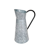 Benzara Farmhouse Style Galvanized Metal Jug with Handle, Gray