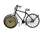 Benzara Cycle Shaped Metal Table Clock With Analog Display, Multicolor