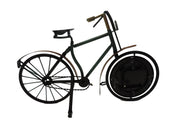 Benzara Cycle Shaped Metal Table Clock With Analog Display, Multicolor