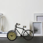 Benzara Cycle Shaped Metal Table Clock With Analog Display, Multicolor