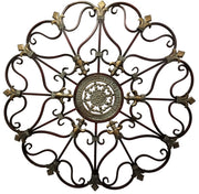 Benzara Fabulous Metal Wall Decor with Intricate Design, Bronze