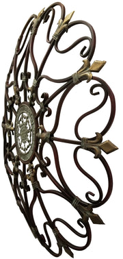 Benzara Fabulous Metal Wall Decor with Intricate Design, Bronze