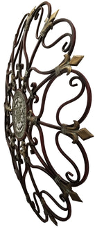 Benzara Fabulous Metal Wall Decor with Intricate Design, Bronze